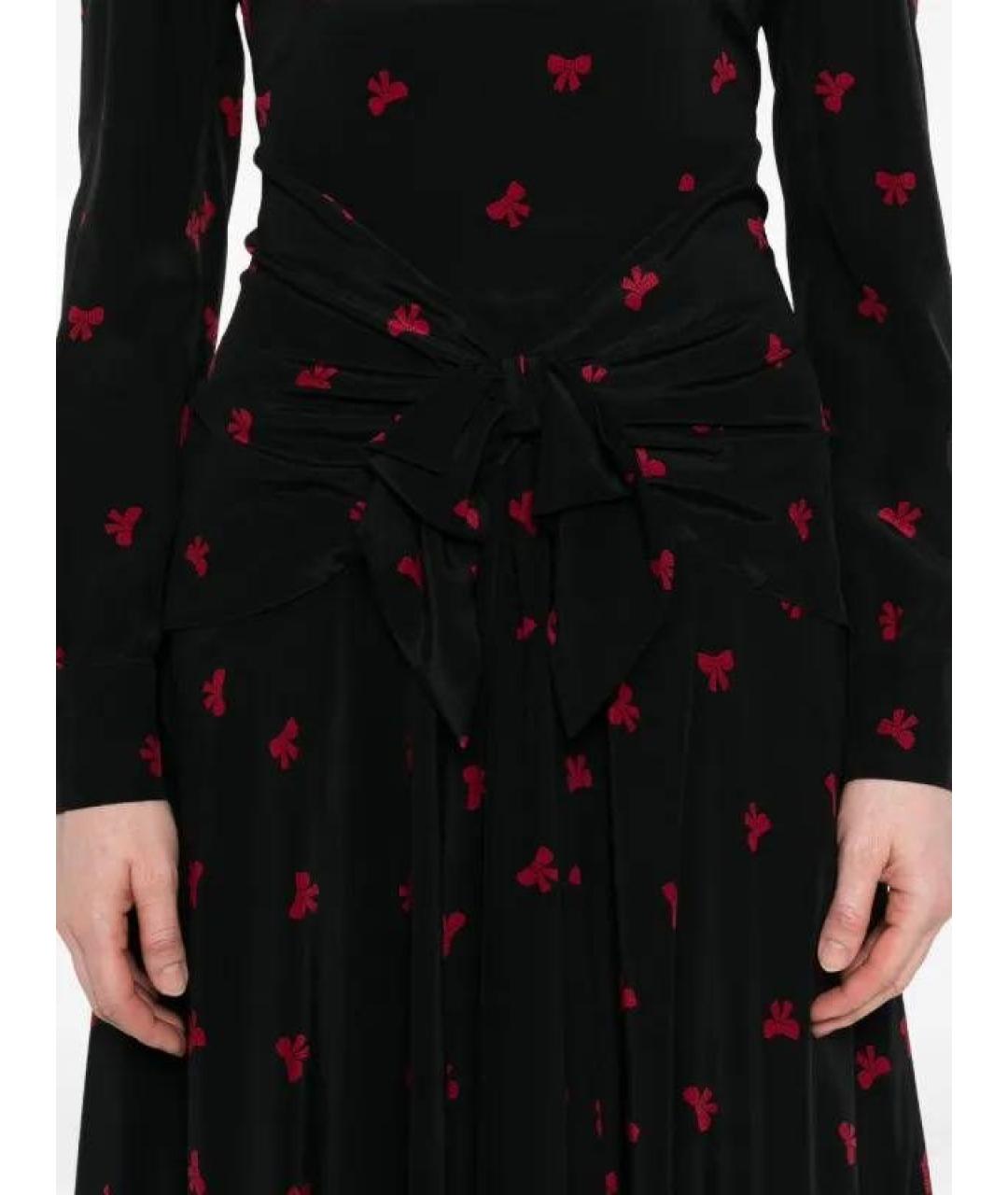 ALESSANDRA RICH Черное шелковое платье, фото 5