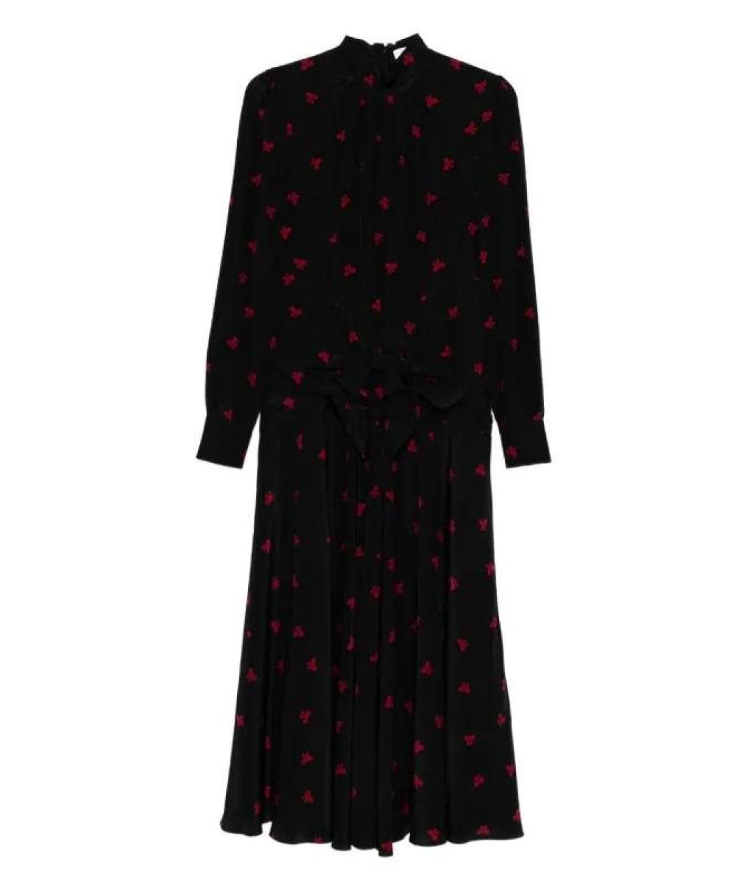 ALESSANDRA RICH Черное шелковое платье, фото 1