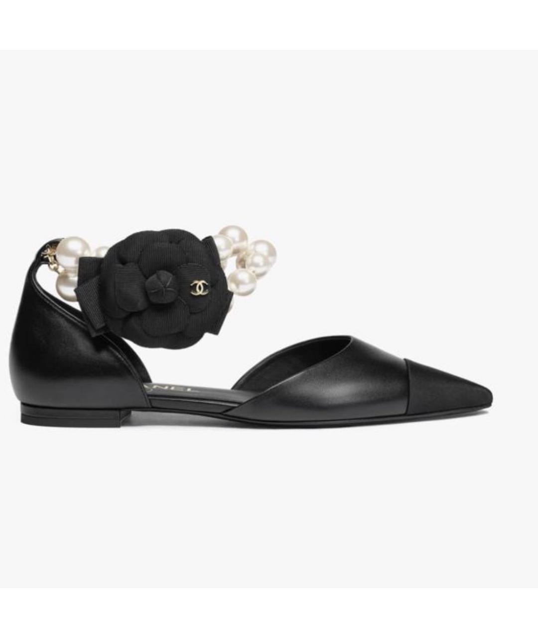 CHANEL Черные кожаные туфли, фото 8