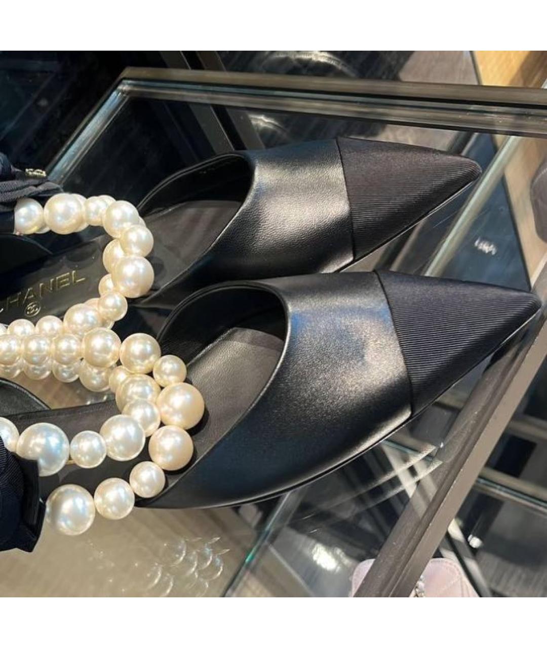 CHANEL Черные кожаные туфли, фото 7