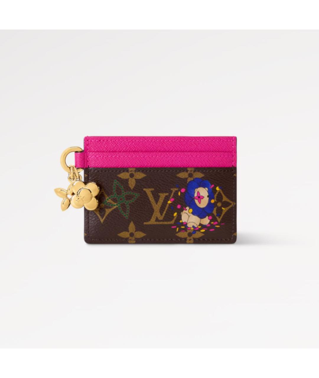 LOUIS VUITTON Коричневый кожаный кардхолдер, фото 6