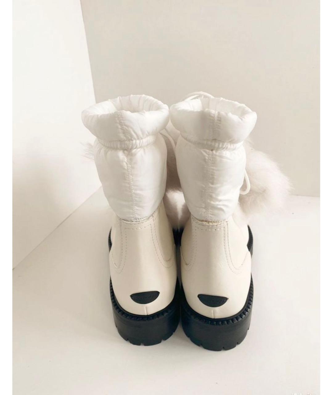 JIMMY CHOO Белые кожаные полусапоги, фото 3