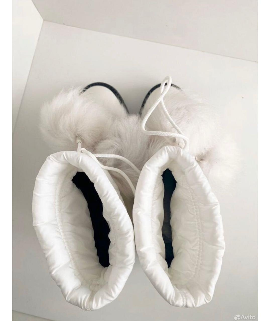 JIMMY CHOO Белые кожаные полусапоги, фото 2