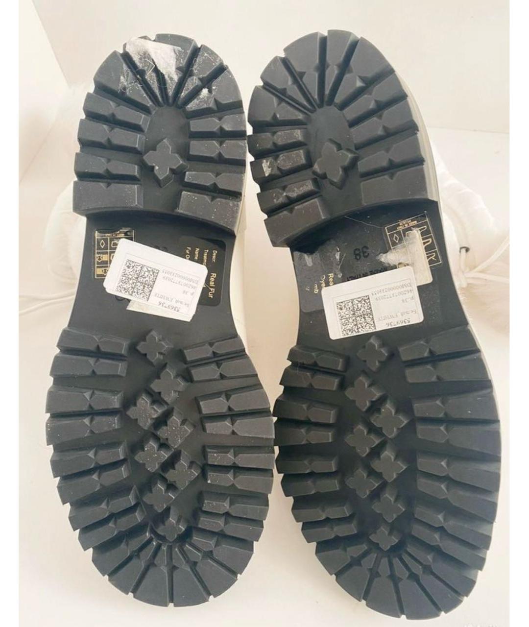 JIMMY CHOO Белые кожаные полусапоги, фото 6