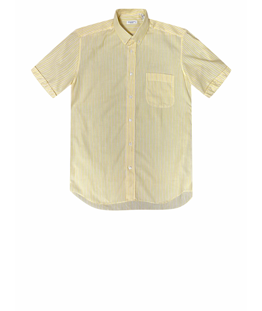 YVES SAINT LAURENT VINTAGE Желтая хлопко-полиэстеровая классическая рубашка, фото 1