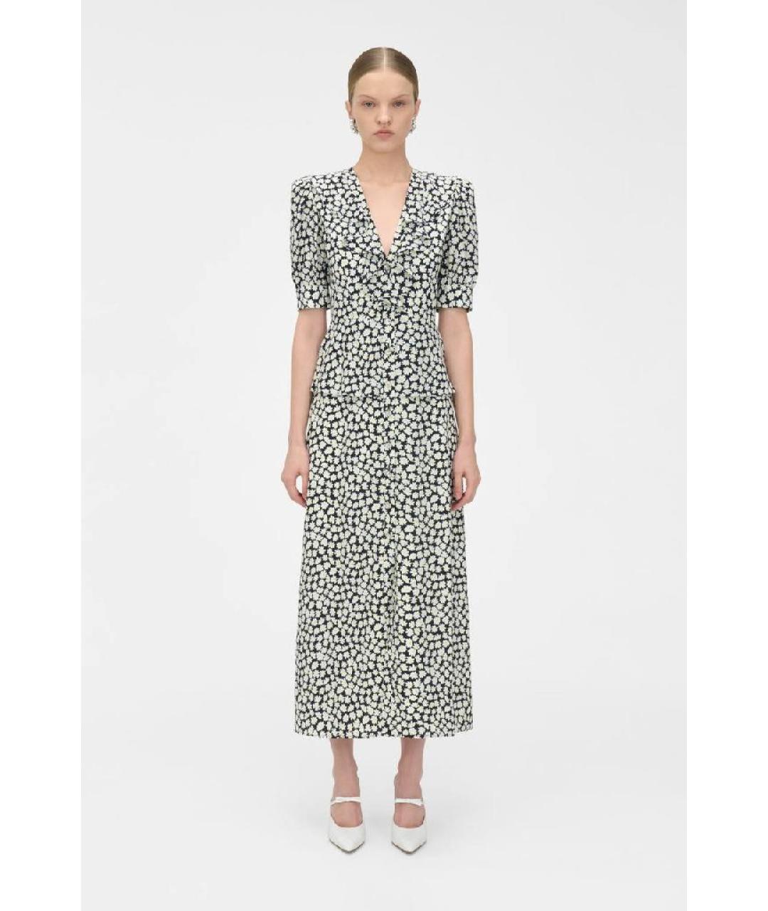 ALESSANDRA RICH Мульти шелковое платье, фото 2