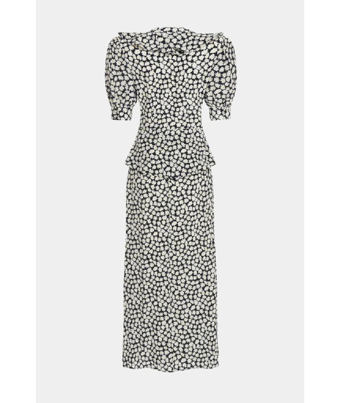 ALESSANDRA RICH Мульти шелковое платье, фото 4