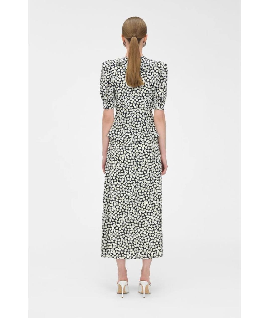 ALESSANDRA RICH Мульти шелковое платье, фото 3