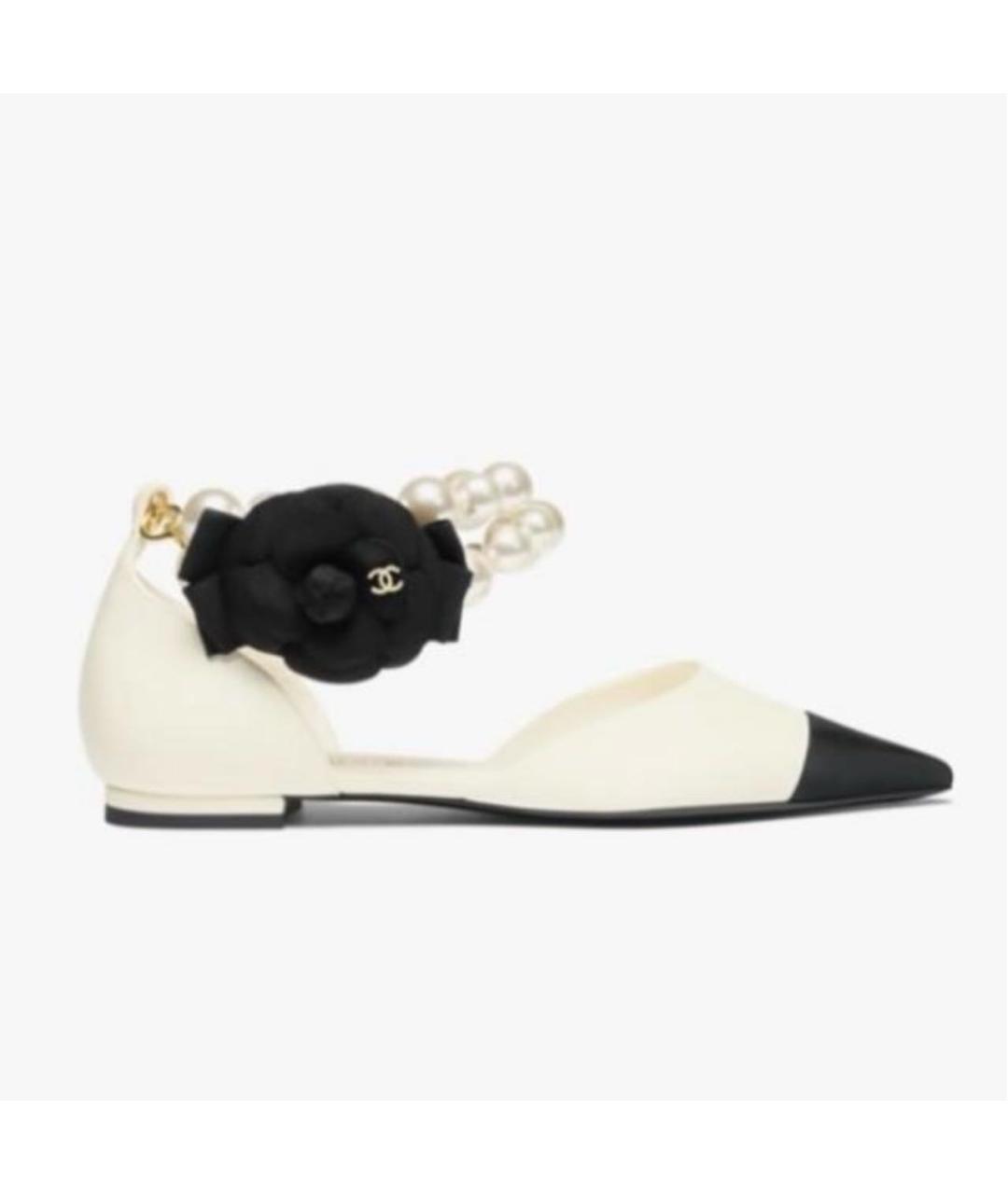 CHANEL Белые кожаные туфли, фото 8