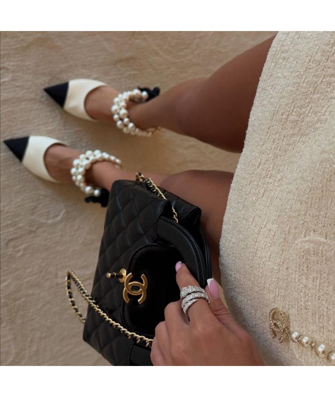 CHANEL Белые кожаные туфли, фото 5