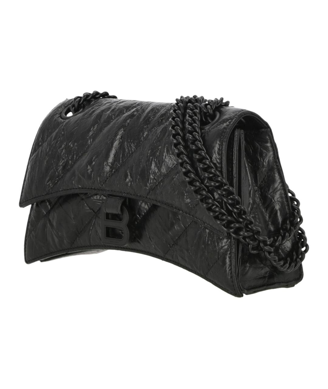 BALENCIAGA Черная кожаная сумка через плечо, фото 2