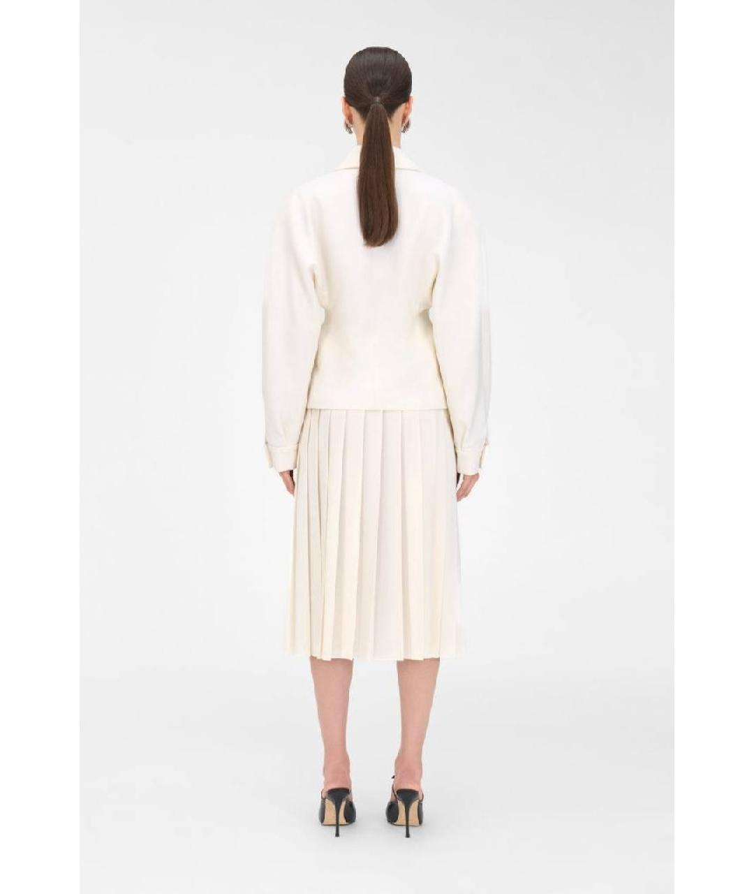 ALESSANDRA RICH Белый шерстяной костюм с юбками, фото 4