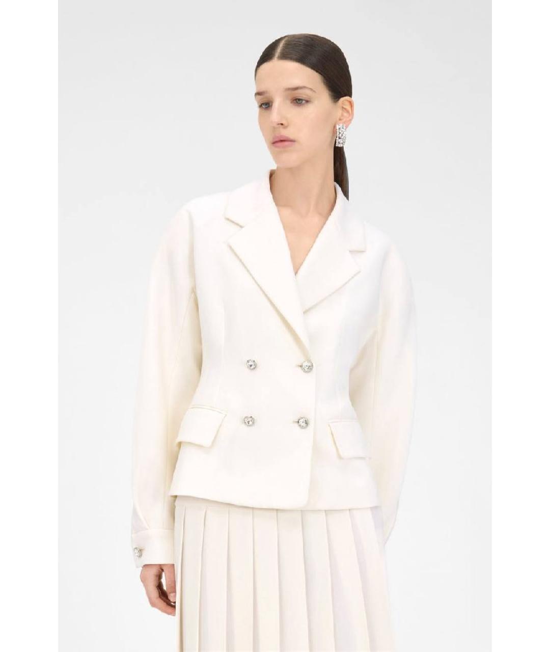 ALESSANDRA RICH Белый шерстяной костюм с юбками, фото 5