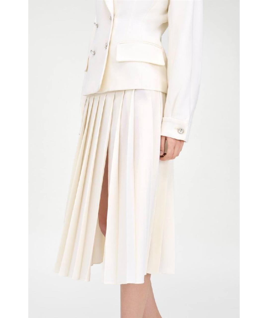 ALESSANDRA RICH Белый шерстяной костюм с юбками, фото 7