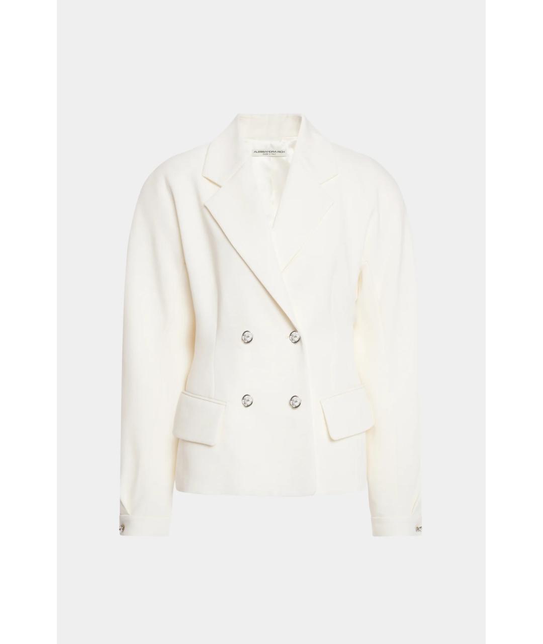 ALESSANDRA RICH Белый шерстяной костюм с юбками, фото 8