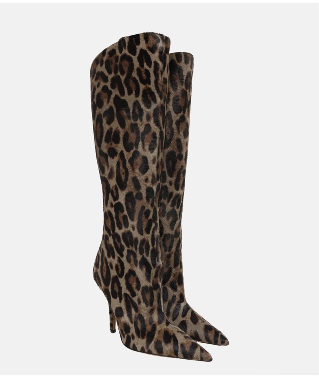 PARIS TEXAS Коричневые кожаные сапоги, фото 2