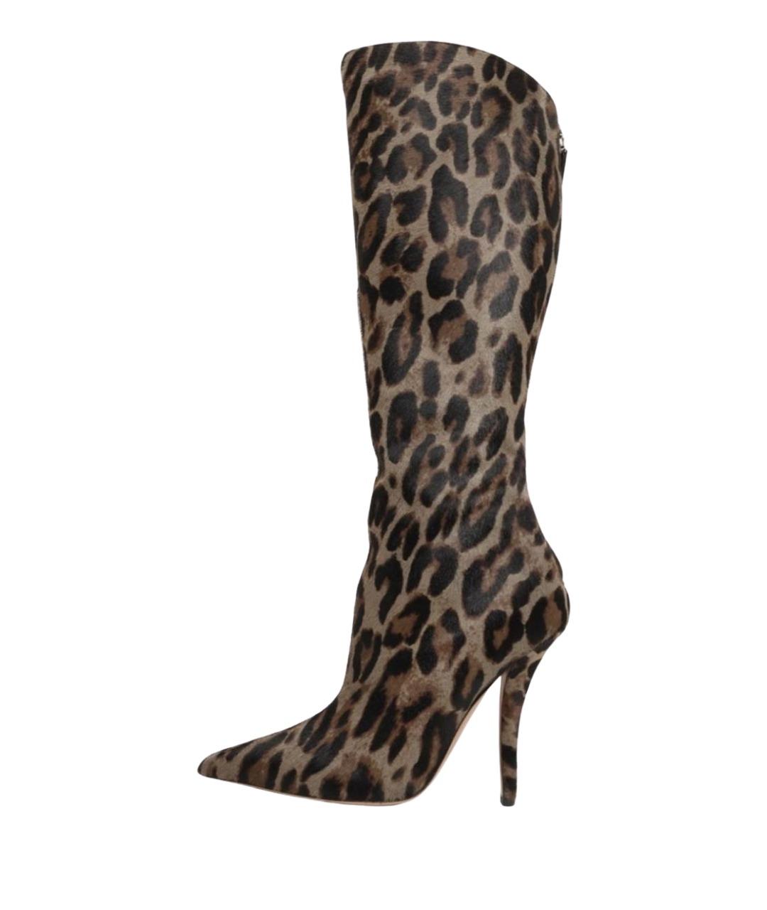 PARIS TEXAS Коричневые кожаные сапоги, фото 7