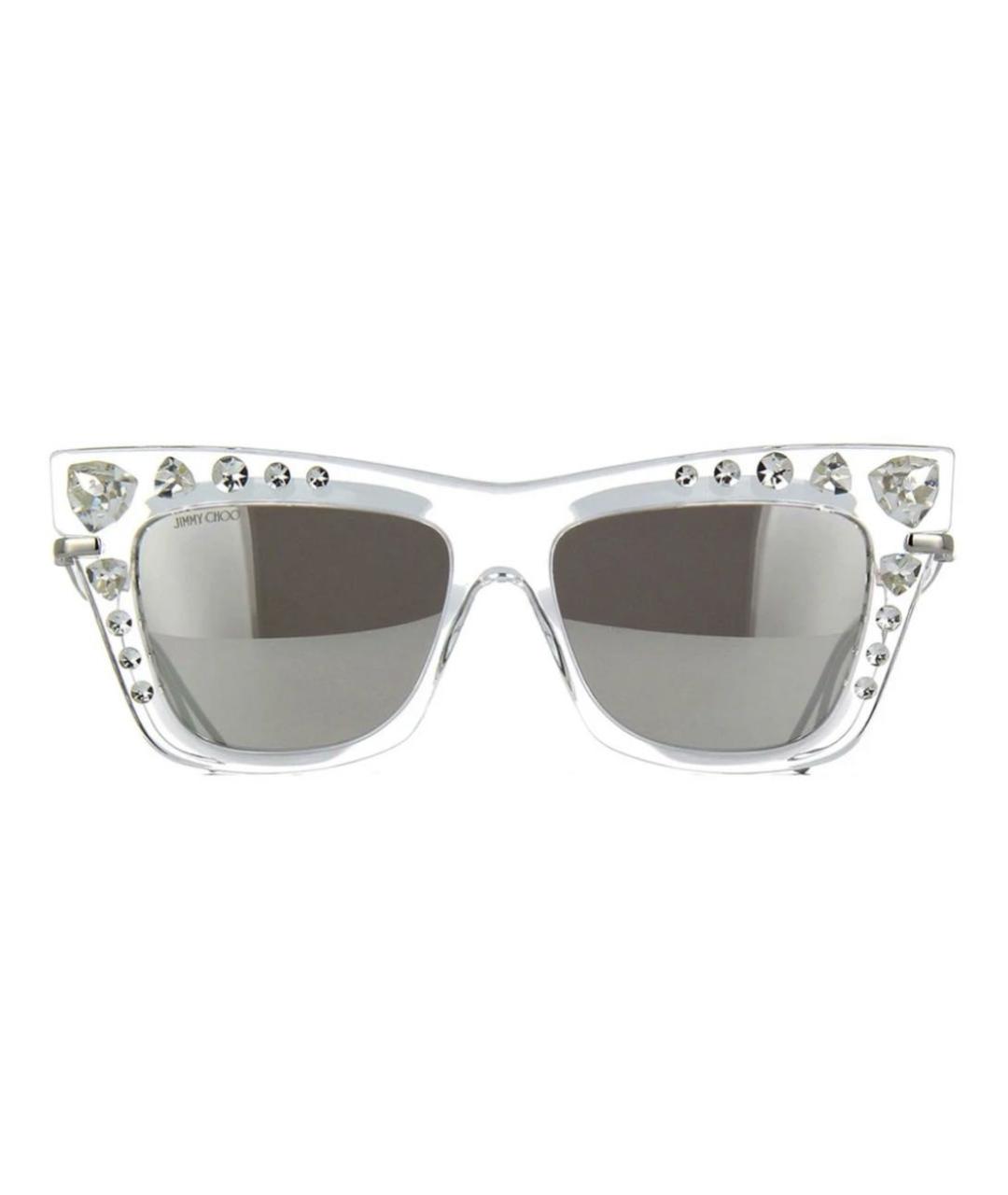 JIMMY CHOO Серебряные металлические солнцезащитные очки, фото 2