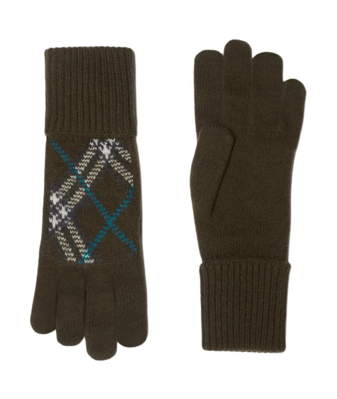 BURBERRY Коричневые перчатки, фото 3