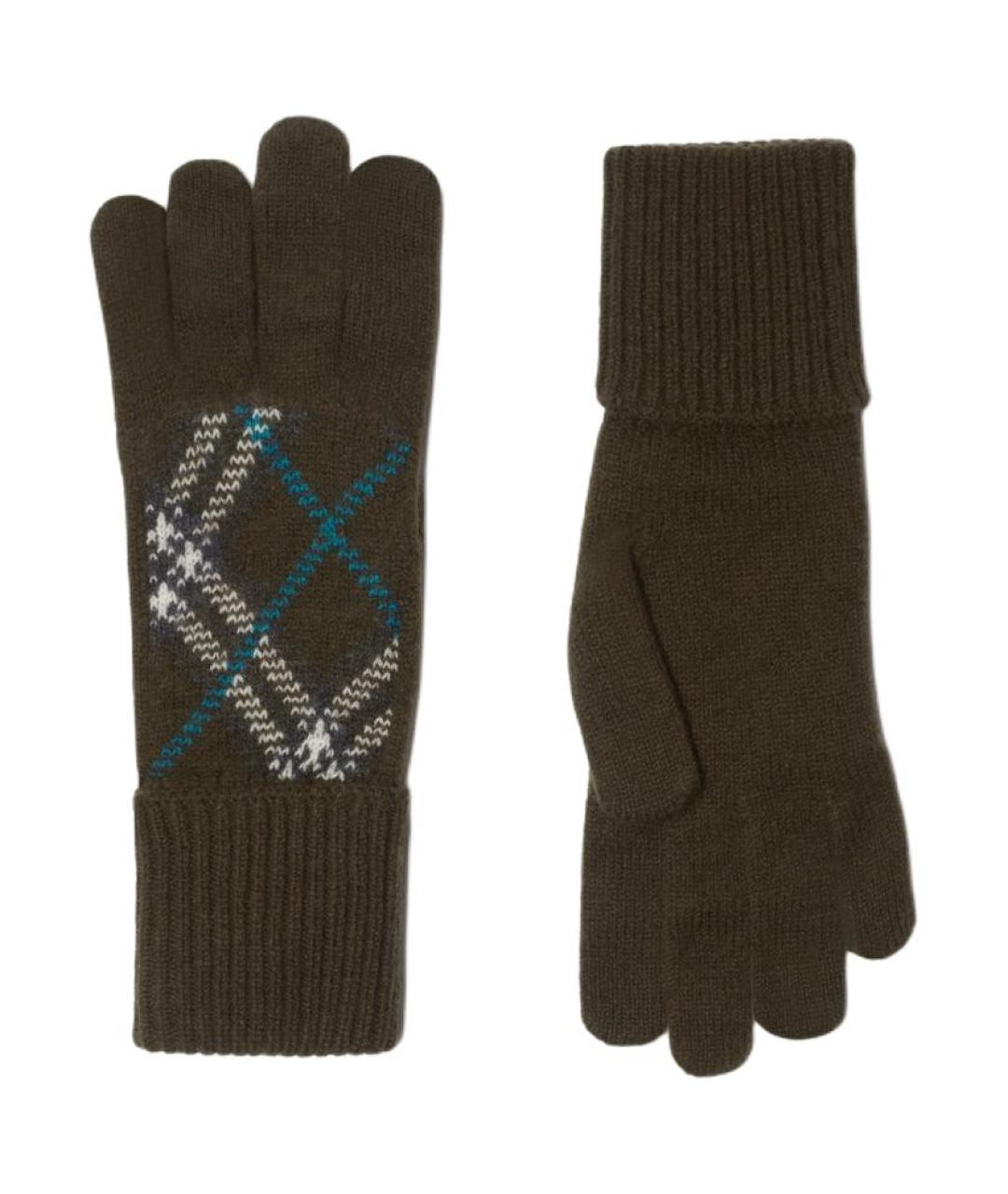 BURBERRY Коричневые перчатки, фото 2