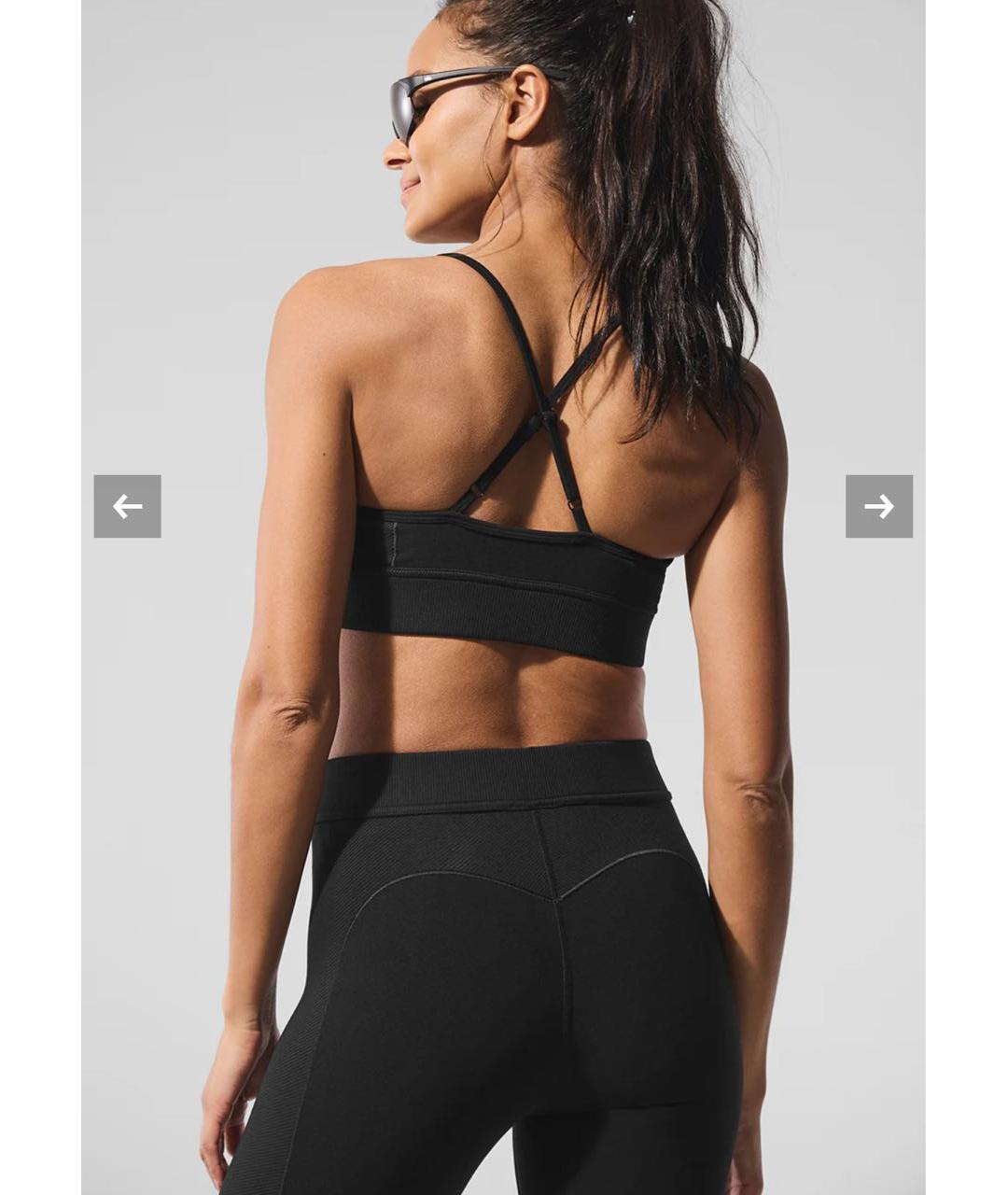 ALO YOGA Черная полиэстеровая майка, фото 5