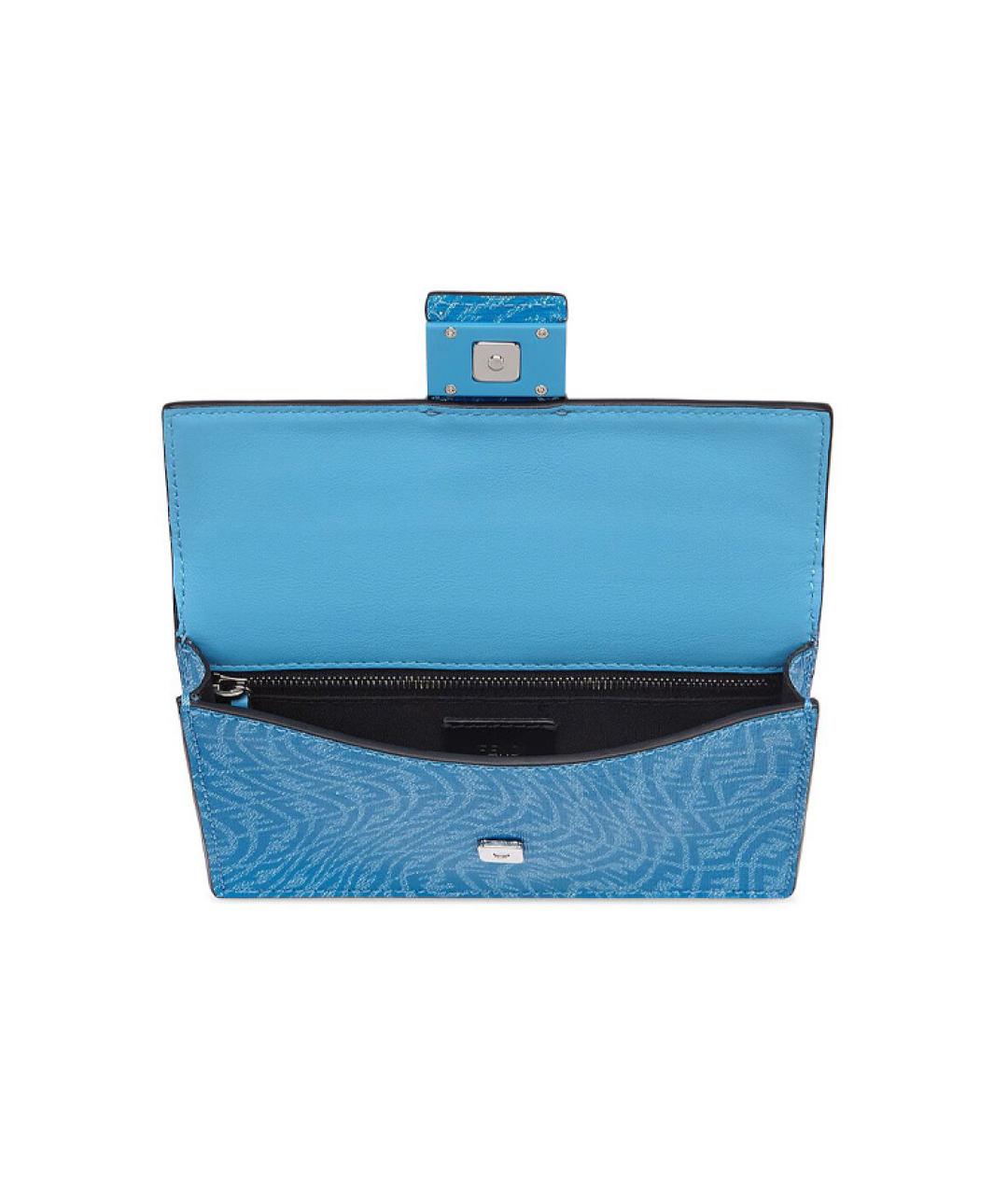 FENDI Синяя кожаная сумка на плечо, фото 4