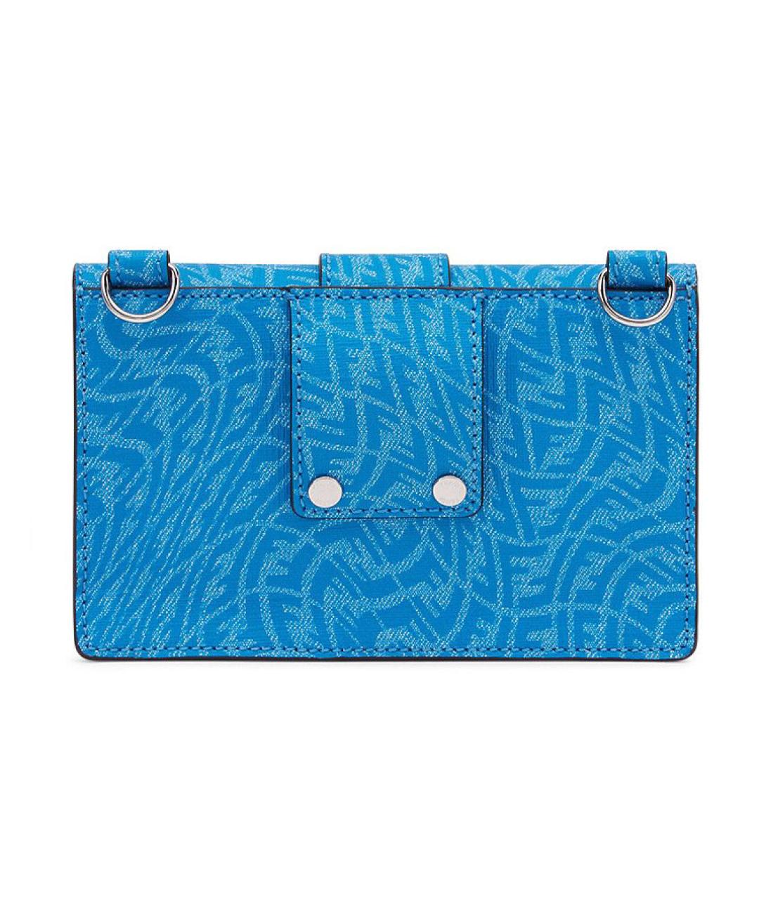 FENDI Синяя кожаная сумка на плечо, фото 3