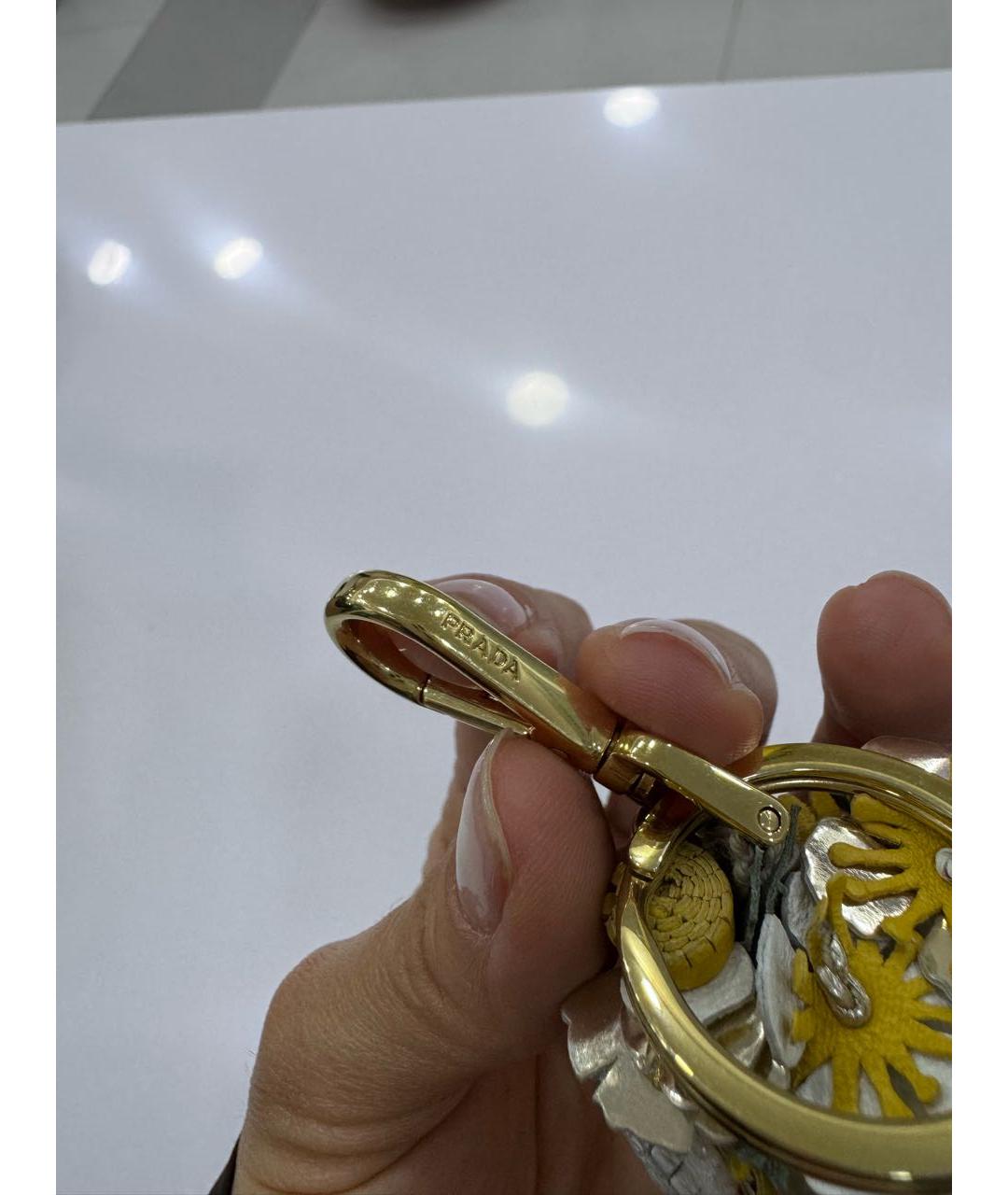 PRADA Белый брелок, фото 5