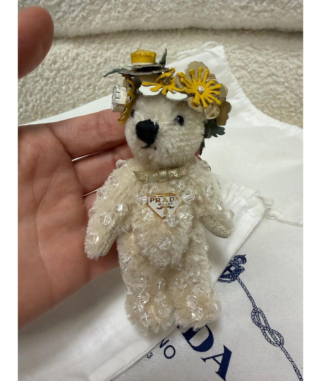 PRADA Белый брелок, фото 8