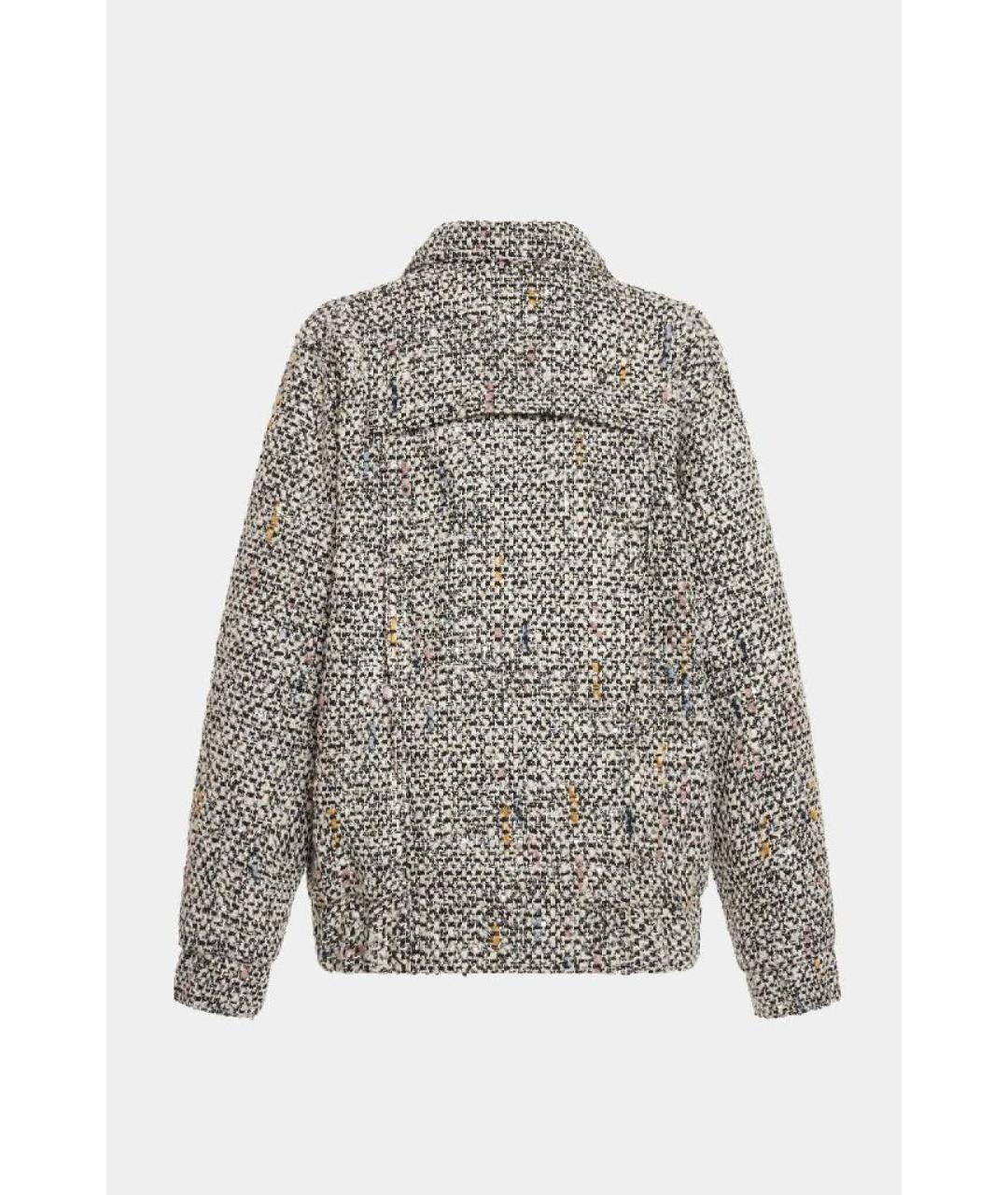 ALESSANDRA RICH Серый твидовый жакет/пиджак, фото 2