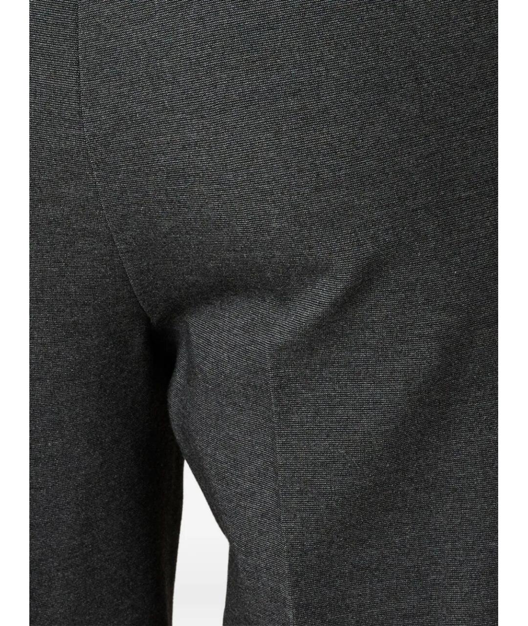 MIU MIU Антрацитовые вискозные прямые брюки, фото 4