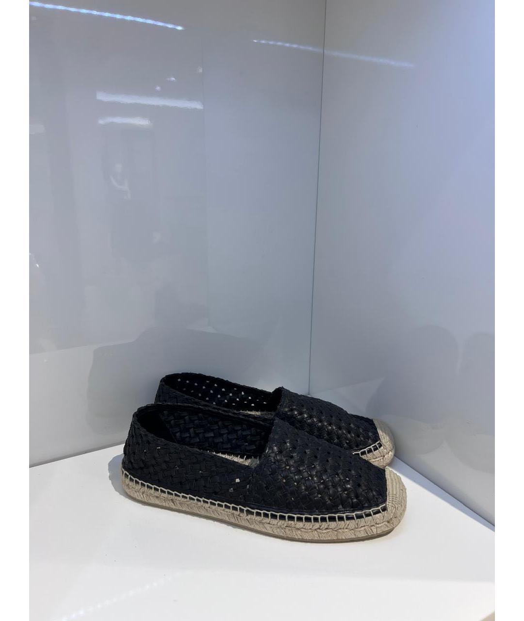 DOLCE&GABBANA Черные кожаные эспадрильи, фото 2