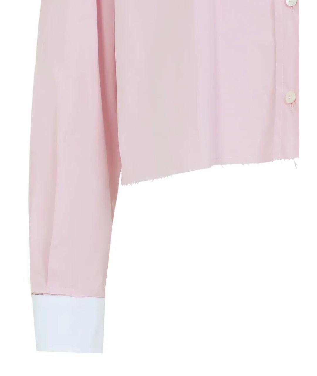 MIU MIU Розовая хлопковая рубашка, фото 4