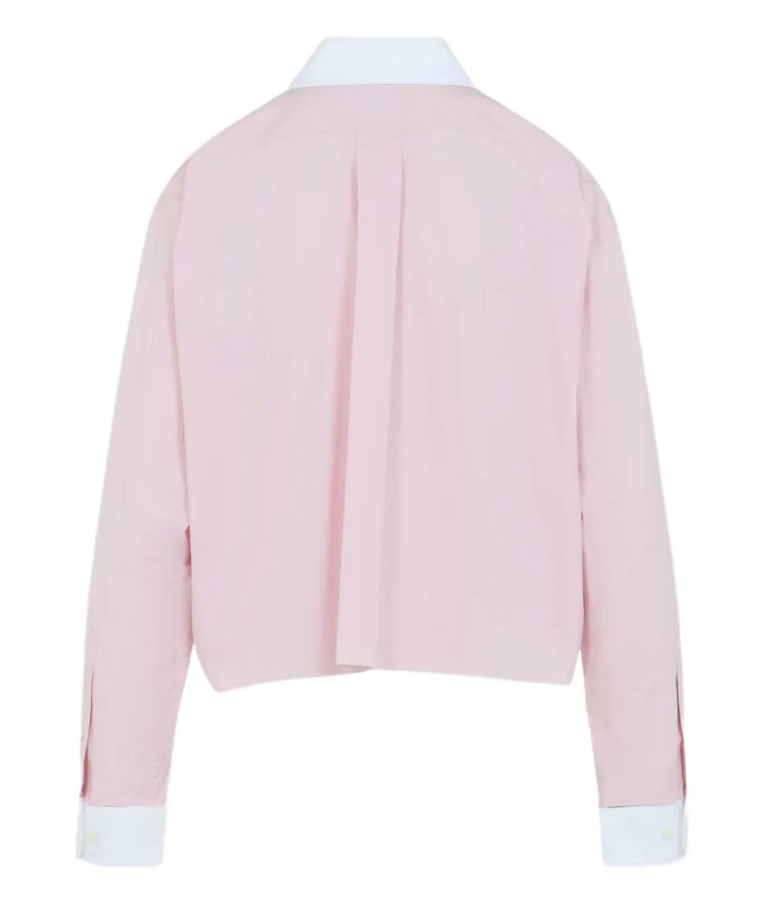 MIU MIU Розовая хлопковая рубашка, фото 2