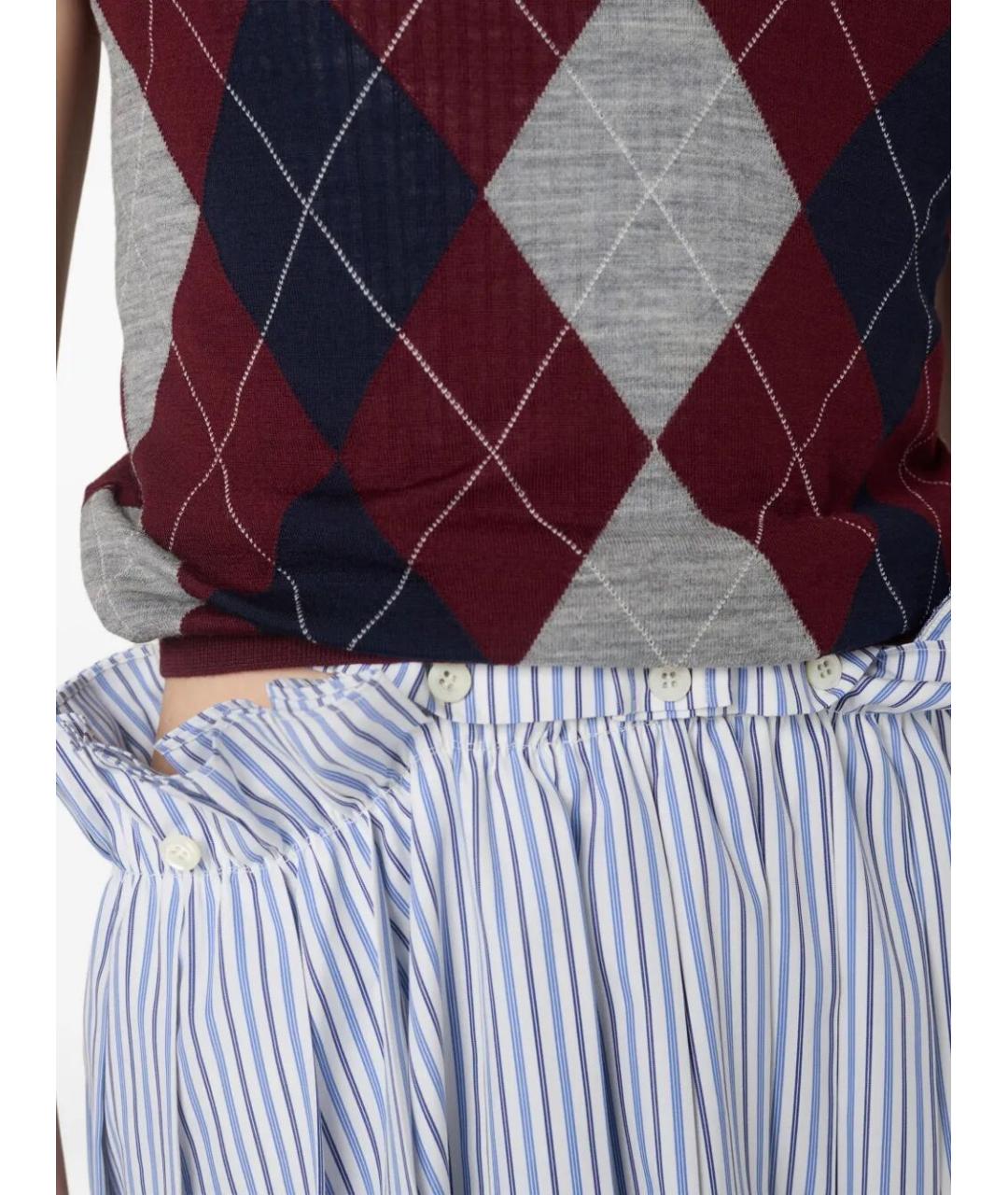 MIU MIU Бордовый шерстяной джемпер / свитер, фото 5