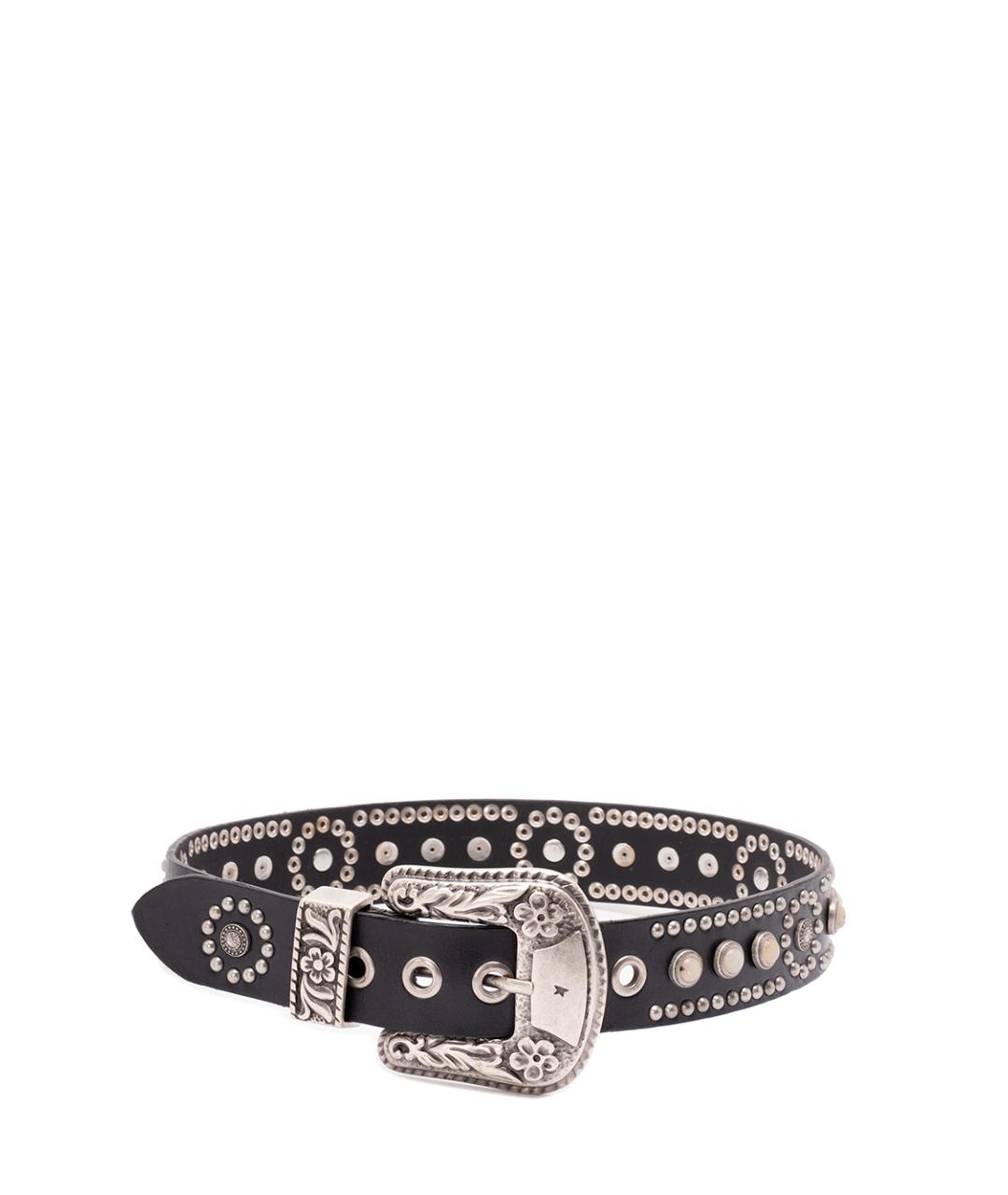 GOLDEN GOOSE DELUXE BRAND Черный кожаный ремень, фото 1