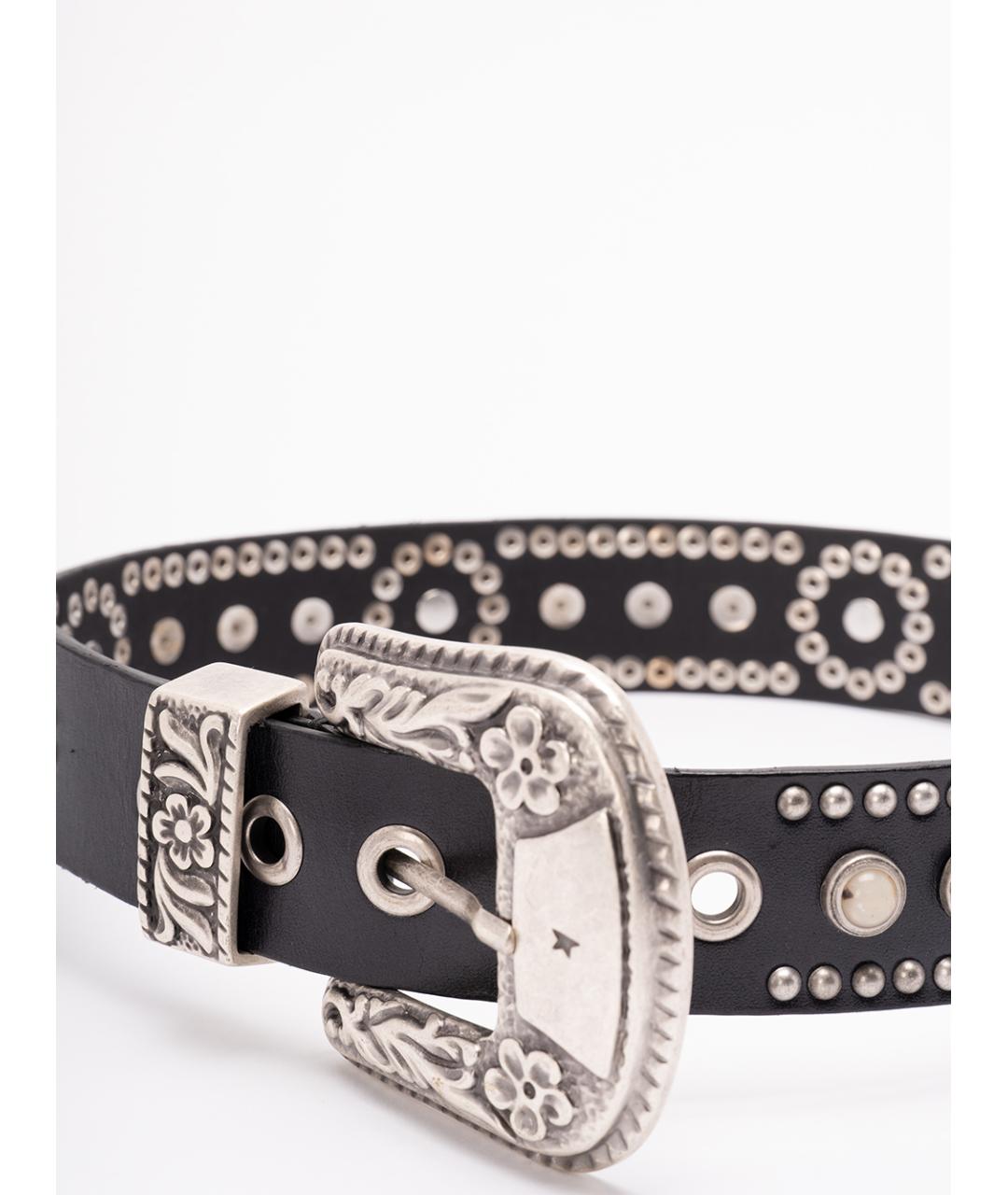 GOLDEN GOOSE DELUXE BRAND Черный кожаный ремень, фото 2