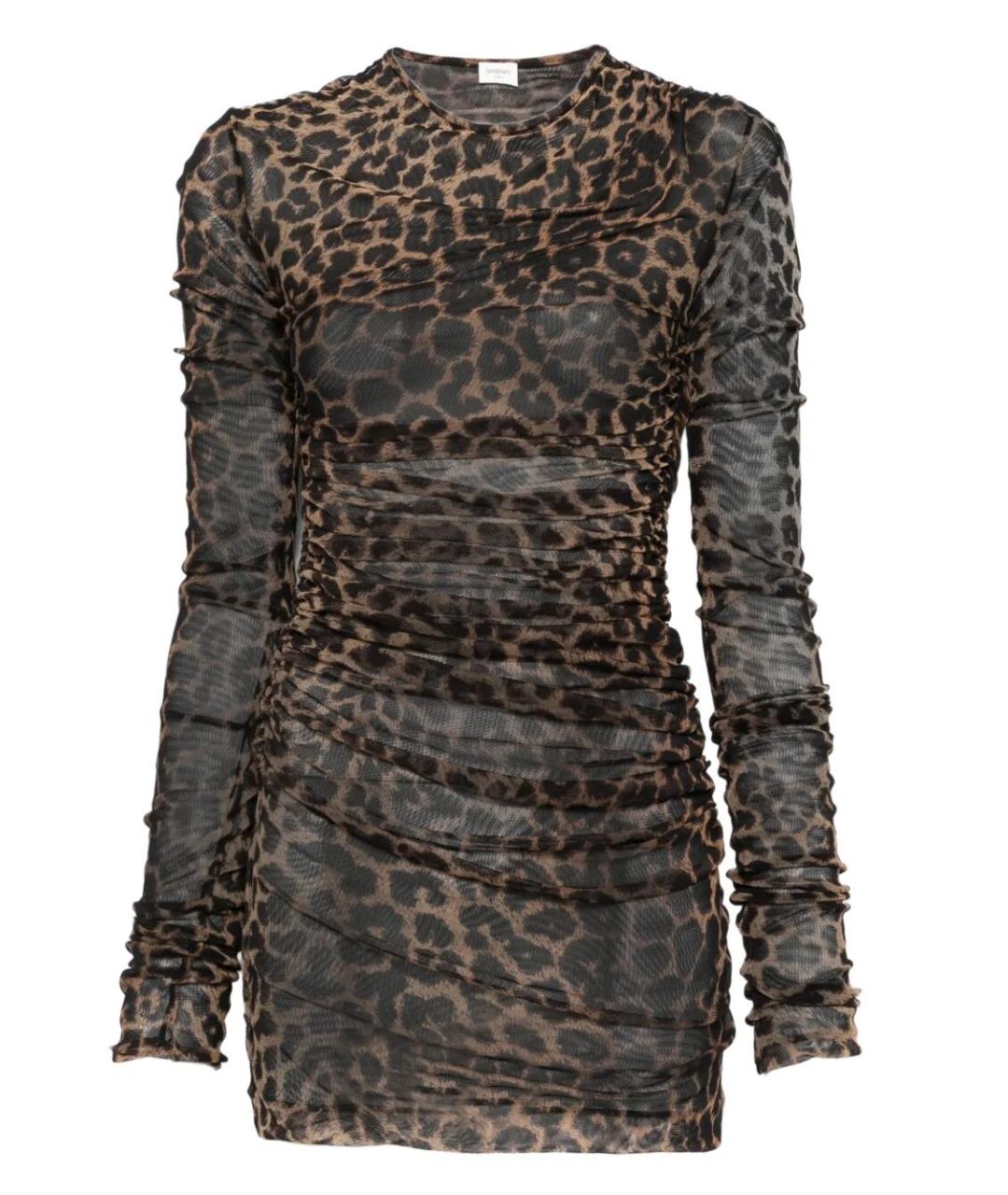 SAINT LAURENT Мульти полиамидовое коктейльное платье, фото 1