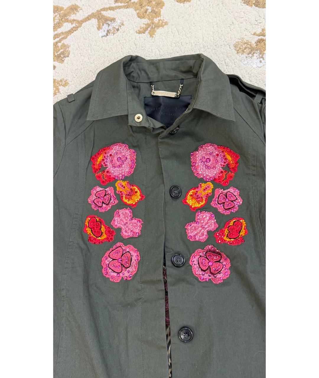 PHILIPP PLEIN Горчичная хлопковая рубашка, фото 3