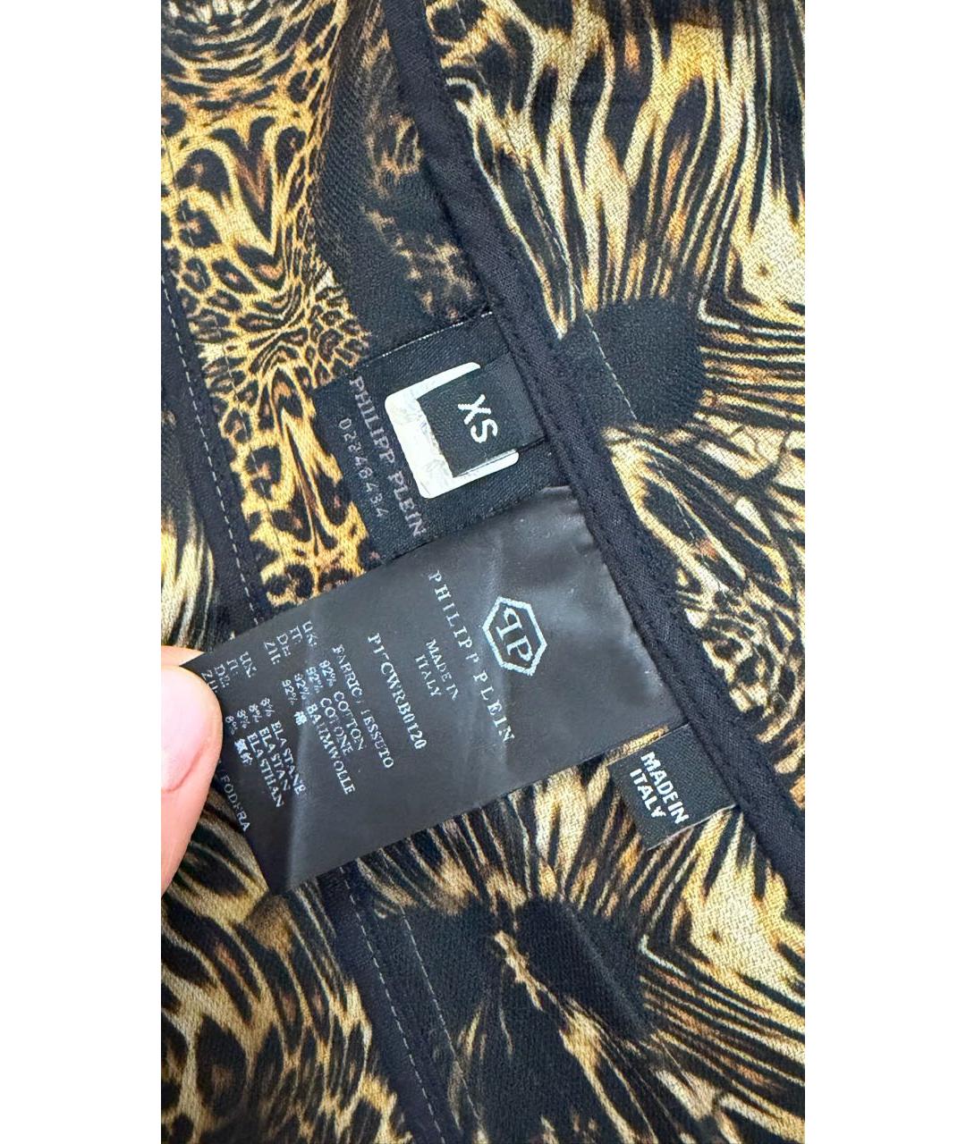 PHILIPP PLEIN Горчичная хлопковая рубашка, фото 5