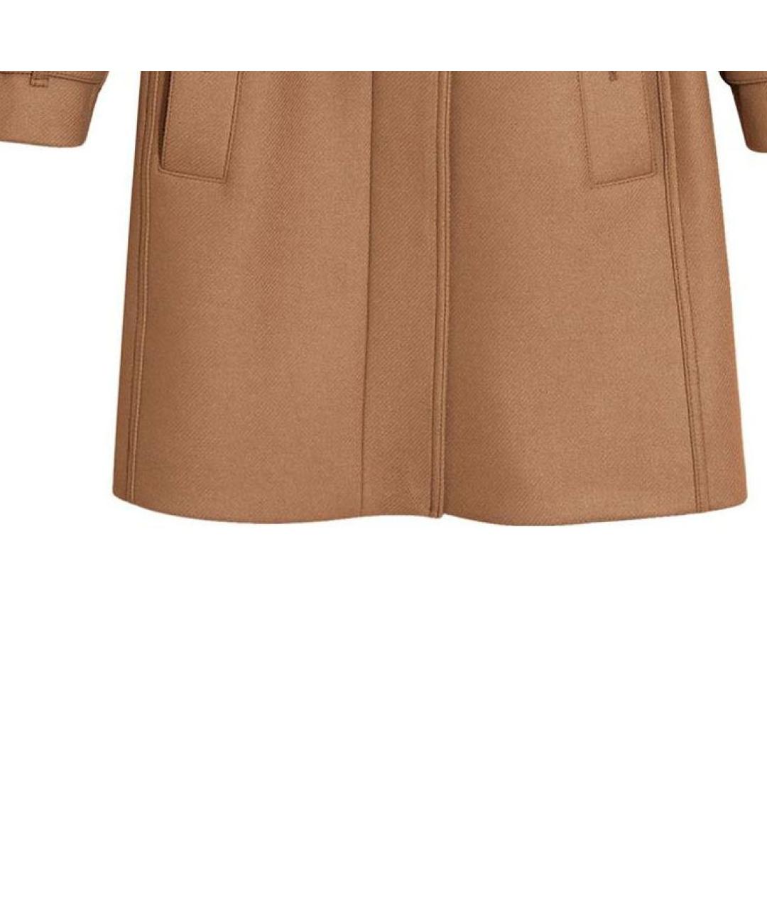 BURBERRY Коричневое шерстяное пальто, фото 6