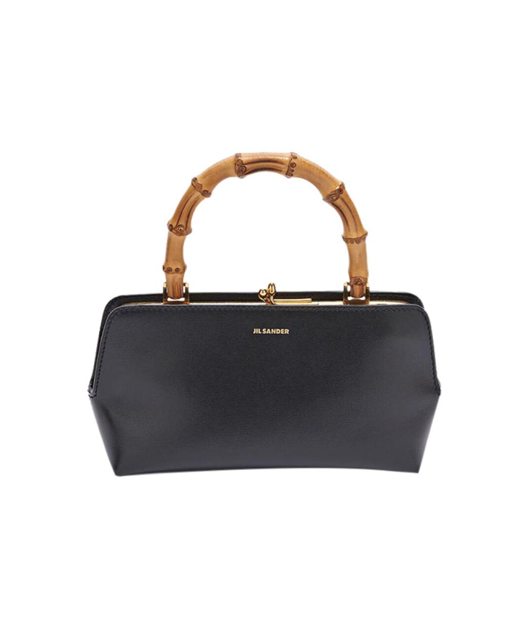 JIL SANDER Черная кожаная сумка через плечо, фото 5