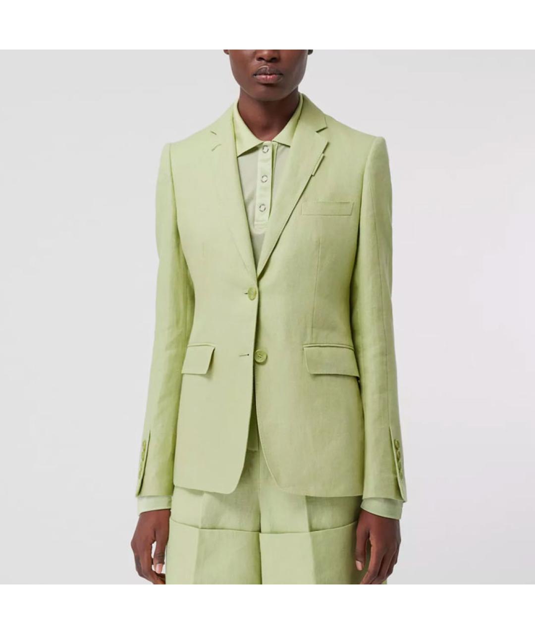 BURBERRY Зеленый жакет/пиджак, фото 3