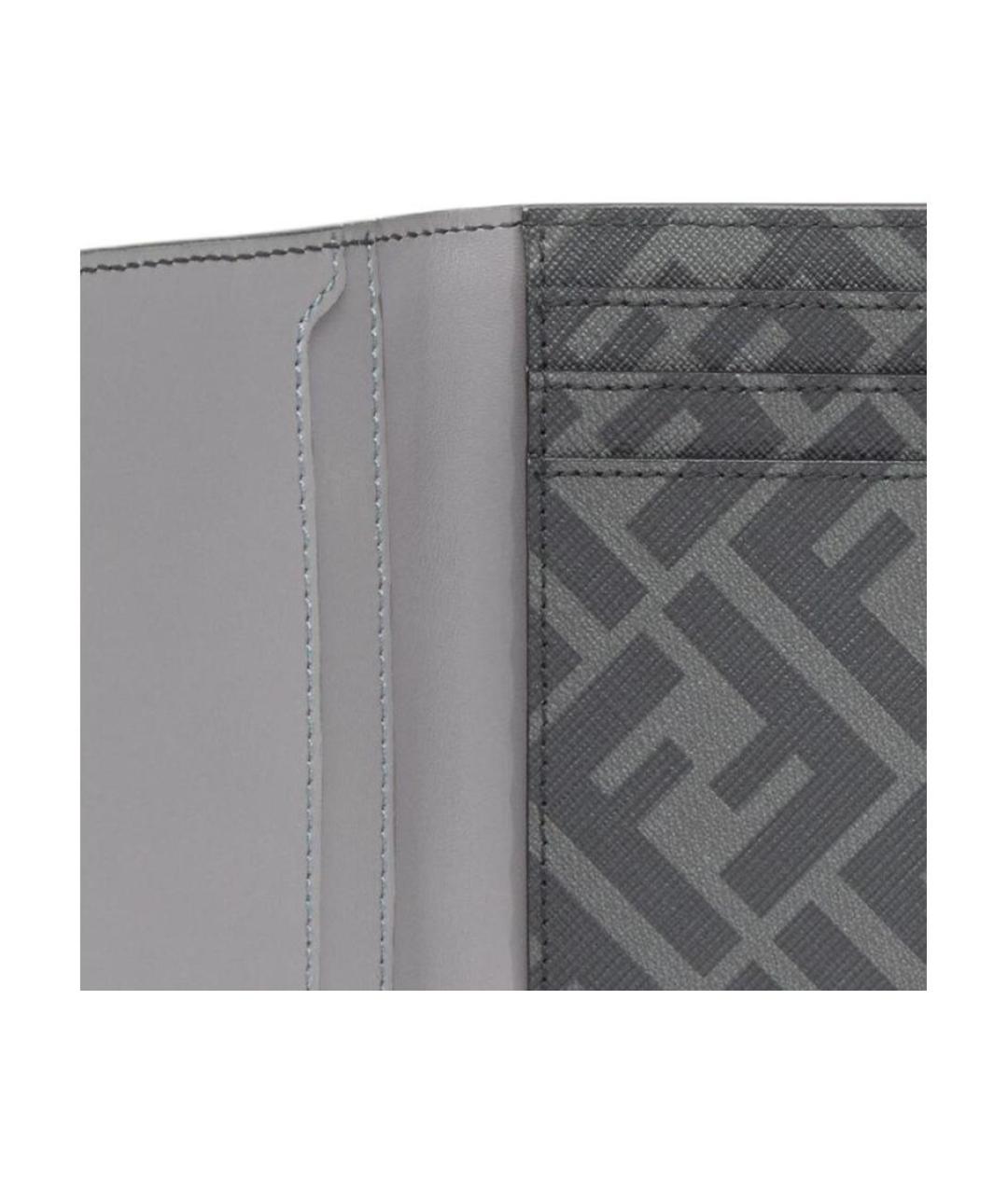 FENDI Серый кожаный кардхолдер, фото 4