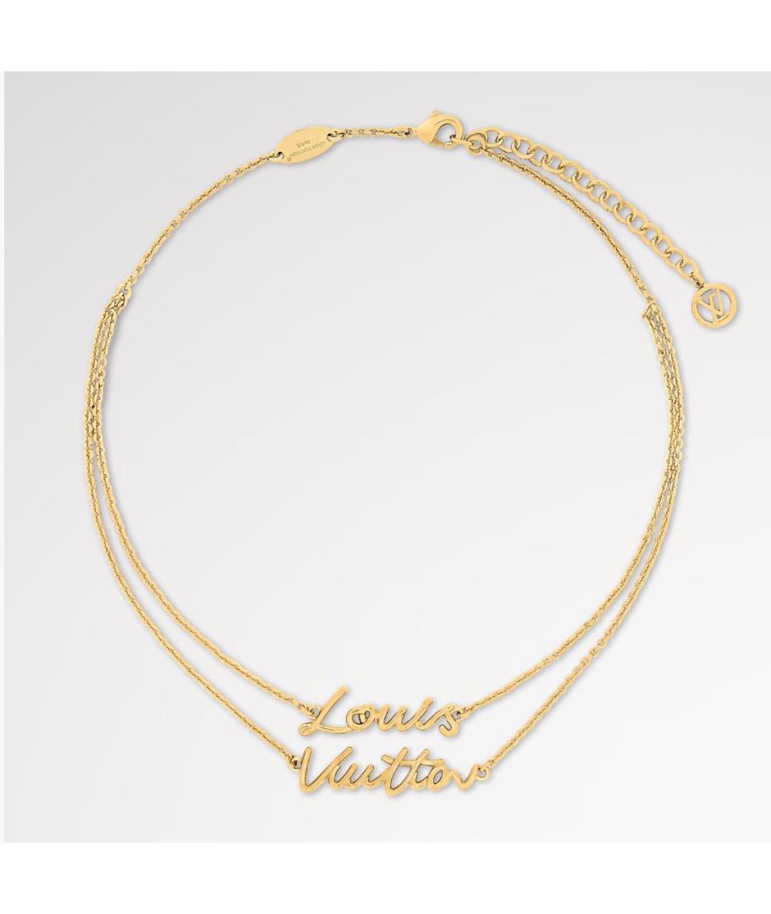 LOUIS VUITTON Золотой латунный браслет, фото 5