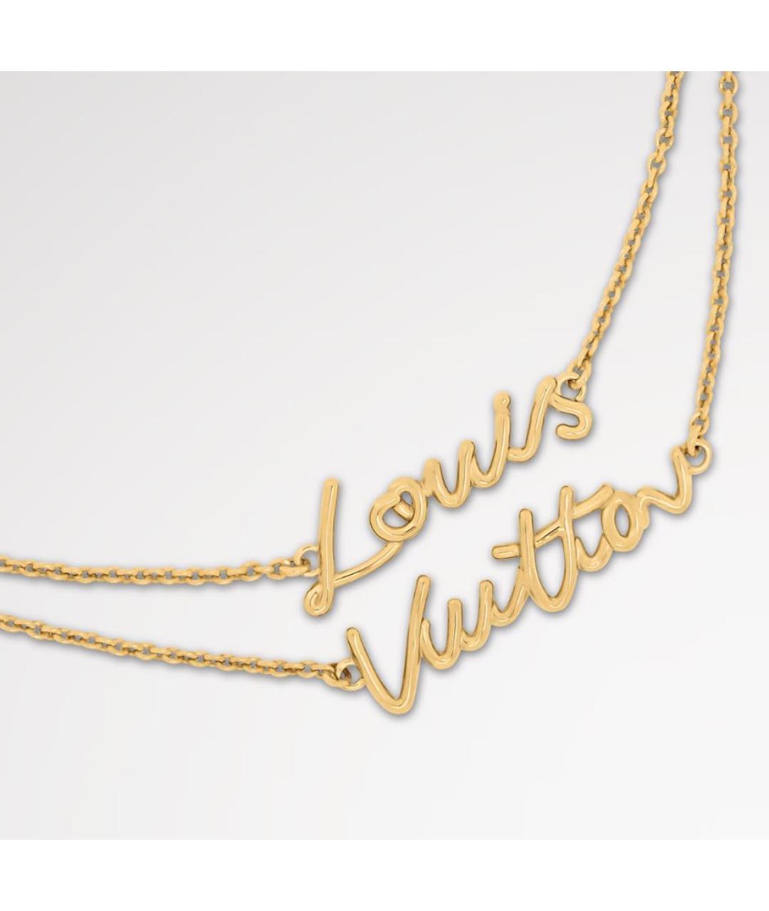 LOUIS VUITTON Золотой латунный браслет, фото 2