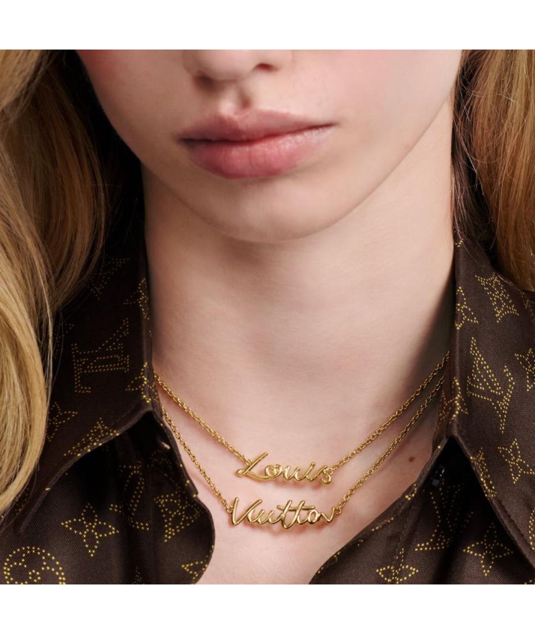 LOUIS VUITTON Золотой латунный браслет, фото 3