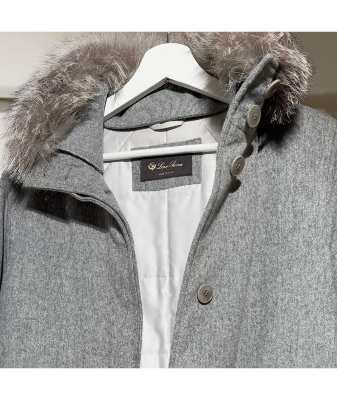 LORO PIANA Серая кашемировая парка, фото 4