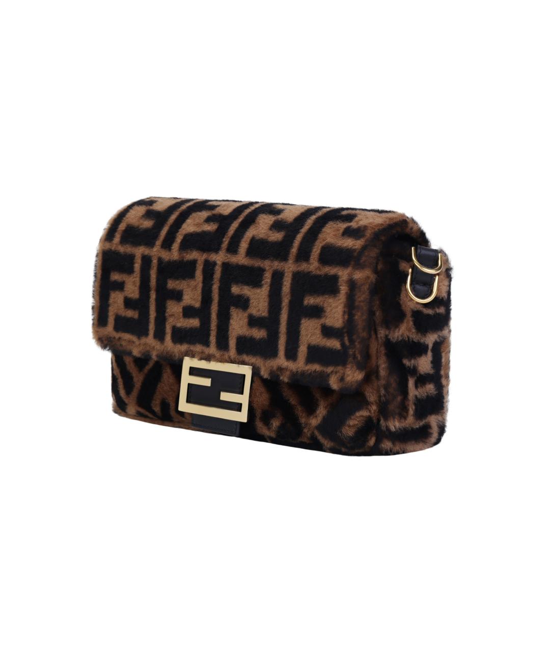 FENDI Коричневая сумка через плечо, фото 4