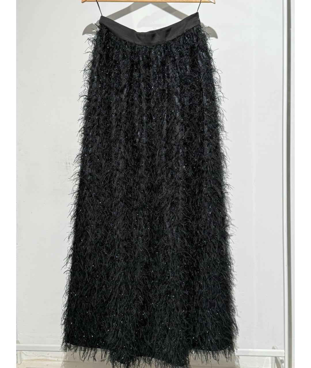 BRUNELLO CUCINELLI Темно-синяя вискозная юбка миди, фото 2